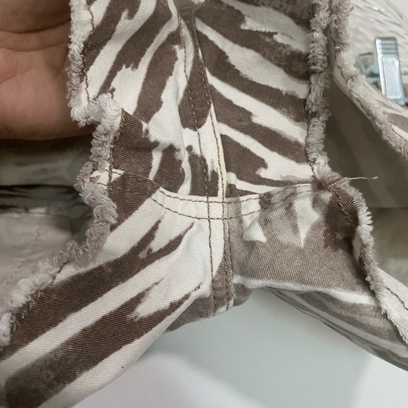 Women Denim Micro Short S Palms Tan Cream Low Rise Denim Jeans Short - Picture 8 of 14